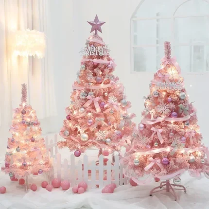Christmas Tree 60Cm Pink Party Decorations Home Warm Personality Window Artificial Accessories New Year Gifts Christmas Ball