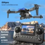 Drone Screen Control E99 PRO Drone Screen Control Aerial Drone High Definition Dual Camera Remote Control Aircraft, Folding Quadcopter Kid Gift