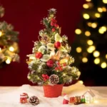 Christmas Tree 20/30/40cm  Home Bedroom Party Decorations Artificial Christmas Tree Children DIY Handicraft 2025 New Year Gift