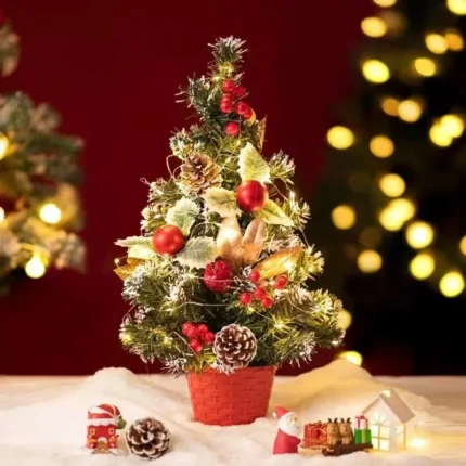 Christmas Tree 20/30/40cm  Home Bedroom Party Decorations Artificial Christmas Tree Children DIY Handicraft 2025 New Year Gift
