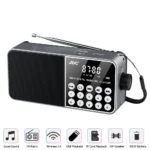 FM Radio Portable Recargable Bluetooth Speaker USB TF MP3 Player with LED Lighting 3.5mm Earphone Jack Outdoor Radio FM Receiver