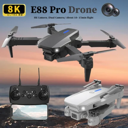 Drone KBDFA 2025 E88 Professional Wide Angle RC Dron HD 8K Camera Mode Foldable Helicopter Aircraft Quadcopter Drone Kid Gift Toys