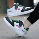 Childrens Sneakers KPop Demon Hunters Kids Skateboarding Tennis Shoes Girls White Shoes Soft Flat Student Versatile Casual Shoe